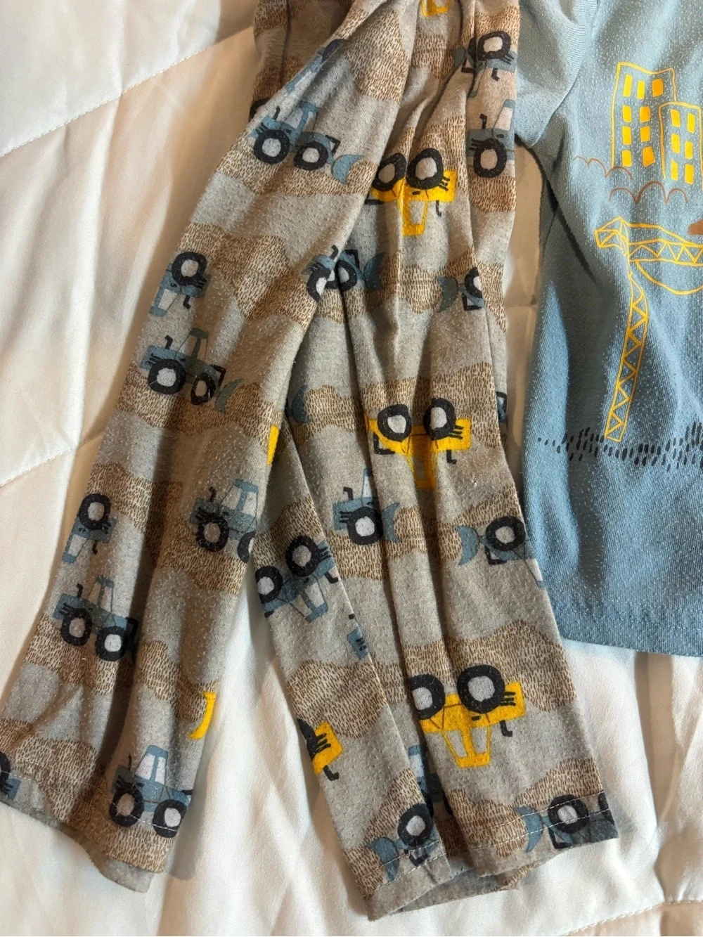 Carter's Blue and Gray 'Night Crew On Duty' Construction Pajama Set size 2t